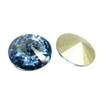2x Swarovski Elements Rivoli Stone Crystal 1122 Aquamarine 16mm