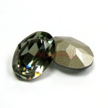 2x Swarovski Elements Oval Cabochon Stone Crystal 4120 Black Diamond 18mm x 13mm