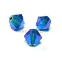 12x Swarovski Elements Crystal 5328 Xilion Capri Blue AB 2x 8mm