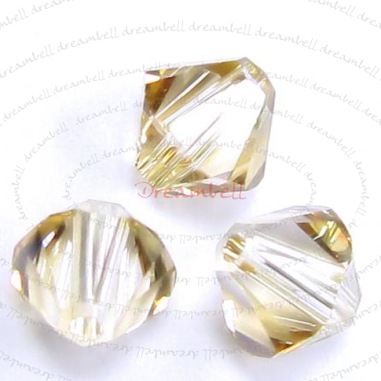 12x Swarovski Elements Xilion Crystal 5328 Golden Shadow 8mm