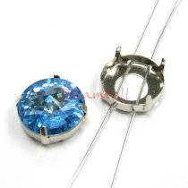 6x SWAROVSKI CRYSTAL 1122 4 hole Sew on Setting 18mm