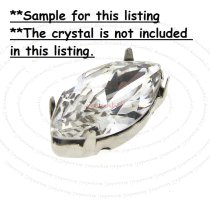 6x SWAROVSKI CRYSTAL 4231 4 hole Sew on Setting 15mm