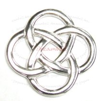 1x Sterling SILVER Chinese Knot Round Chandelier Connector 18mm