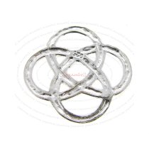 1x Sterling SILVER Chinese Knot Round Chandelier Connector 18mm