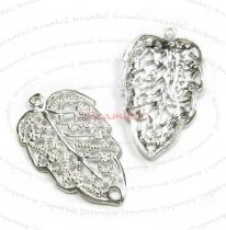 1x Sterling silver Leaf Center Piece LINK CONECTOR 25mm