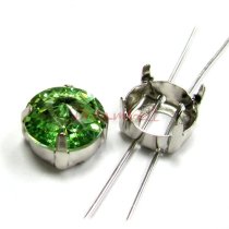 6x SWAROVSKI CRYSTAL 4 hole Sew on Setting 12mm