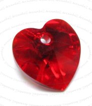 4 Swarovski Crystal Heart Charm pendant Light SIAM AB 10mm 6202