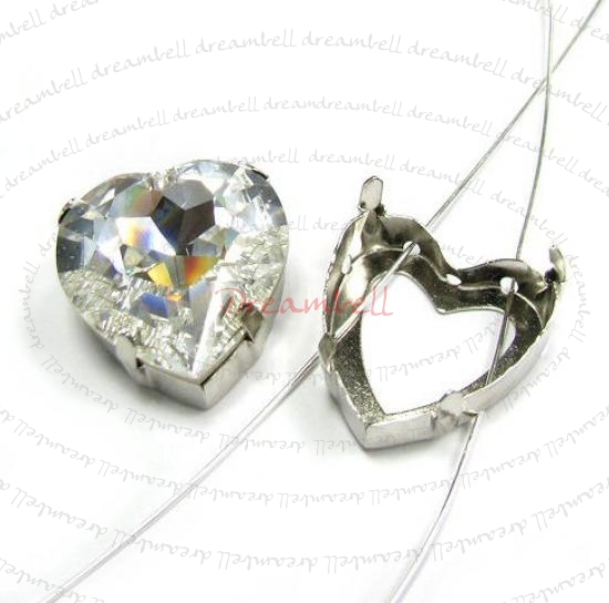 4x SWAROVSKI CRYSTAL 4827 7 hole Sew on Setting 28mm
