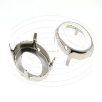 4x SWAROVSKI CRYSTAL 4120 4 hole Sew on Setting 18mm