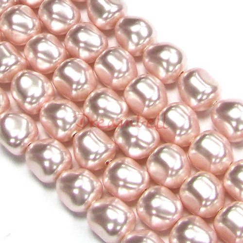 10x Swarovski Crystal Pearls 5840 Baroque Rosaline 8mm