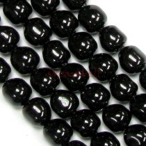 4x Swarovski Crystal Pearls 5840 Baroque Mystic Black 10mm