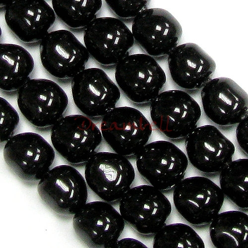 4x Swarovski Crystal Pearls 5840 Baroque Mystic Black 10mm