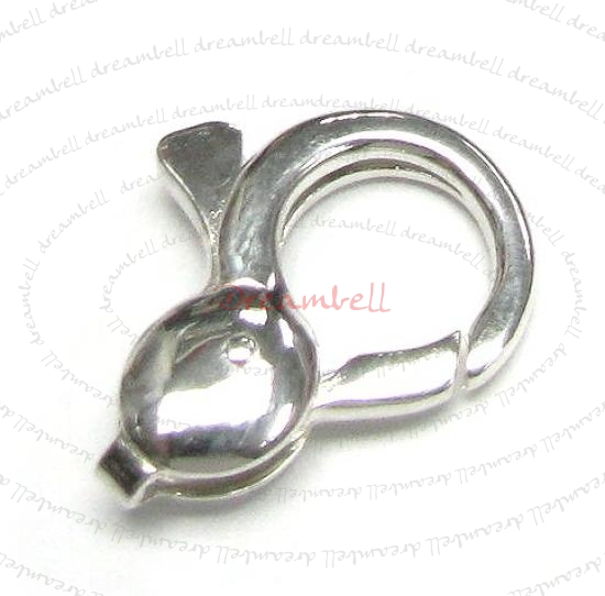 1X STERLING Silver LOBSTER CLASP LOCK Trigger BEAD 13.5mm x 17mm