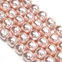 2x Swarovski Crystal Pearls 5840 Baroque Rosaline 14mm