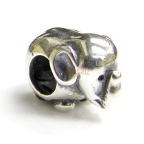 Sterling Silver Elephant for European Bead charm Bracelet