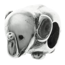 Sterling Silver Elephant for European Bead charm Bracelet