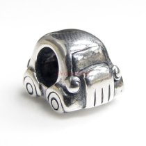 Sterling Silver Beetle Car for European Charm Bracelets