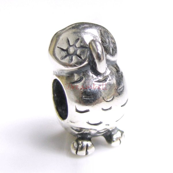 Sterling Silver OWL BIRD for European Charm Bracelets