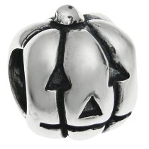 Sterling Silver HALLOWEEN PUMPKIN for European Charm Bracelets