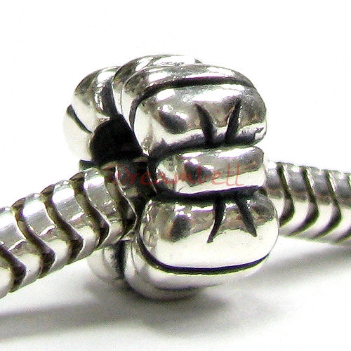 Sterling Silver Bow Ribbon Spacer Bead for European Charm Bracelets
