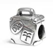 Sterling Silver SUITCASE LUGGAGE BAG Bead for European Charm Bracelet
