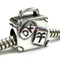 Sterling Silver SUITCASE LUGGAGE BAG Bead for European Charm Bracelet