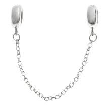 Sterling Silver Stopper Safety Chain Bead for European charm Bracelets