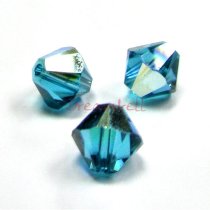 24x Swarovski Elements Xilion Crystal 5328 / 5301 Zircon AB 6mm