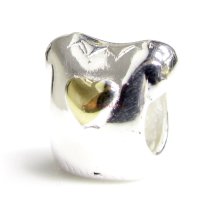 Sterling Silver T-Shirt Bead for European Charm Bracelets