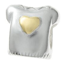 Sterling Silver T-Shirt Bead for European Charm Bracelets