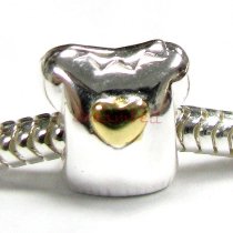 Sterling Silver T-Shirt Bead for European Charm Bracelets
