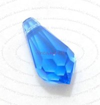 4x Swarovski Elements Crystal 6000 Teardrop Sapphire Blue 13mm