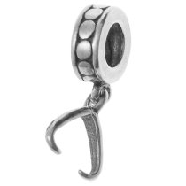 1x Sterling Silver Pendant Connector Bail Clasp for European Charm 4mm/ 5mm
