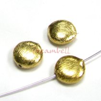 2x Vermeil 14K Gold plated over Sterling silver Round button Bead spacer 8mm