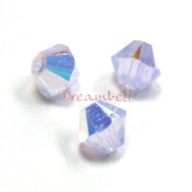 24x Swarovski Elements Xilion Crystal 5328 Violet Opal AB 4mm