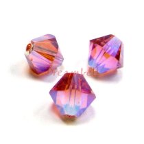 12 Swarovski Elements Xilion Crystal 5328 AB 2x Padparadscha 6mm