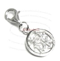 Sterling Silver Chinese Word TREASURE″ Dangle Charm for European Style Clip on Charm″