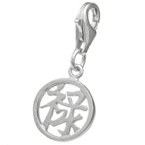 Sterling Silver Chinese Word TREASURE" Dangle Charm for European Style Clip on Charm"