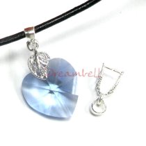 1 x Sterling Silver Leaf Bail Pinch in Pendant Clasp Connector Slide