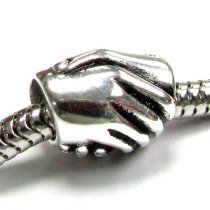 Sterling Silver Hand Shake Friendship Bead for for European Charm Bracelets