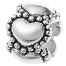 Sterling Silver Endless Love Heart Bead for European Charm Bracelets