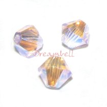 24 Swarovski Elements Xilion Crystal 5328 Rosaline Pink AB 2x 4mm