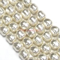 4x Swarovski Crystal Pearls 5840 Baroque Creamrose Light 10mm