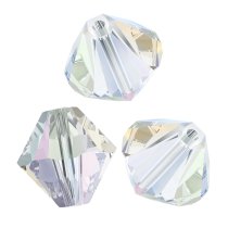 12 Swarovski Elements Xilion Crystal 5328 Clear AB 2x 8mm