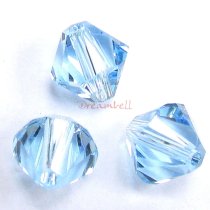 24x Swarovski Elements Xilion Crystal 5328 Aquamarine 4mm