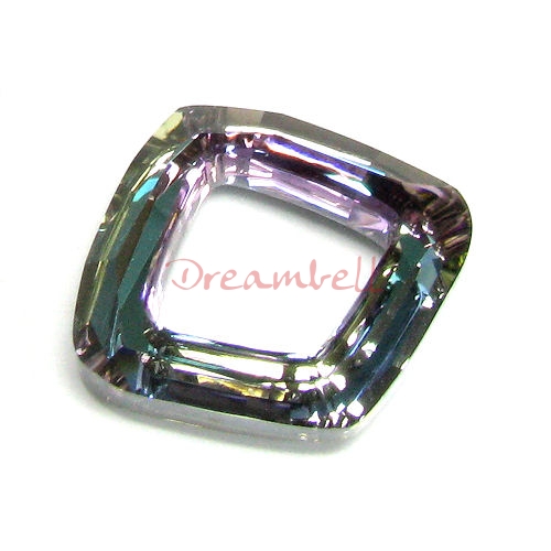 1x Swarovski Elements 4437 Cosmic Square Ring Vitrail Light 20mm