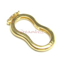 1x 14k Gold Plated Sterling Silver Connector / Necklace Shortener Clasp