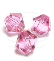 12x Swarovski Elements Xilion Crystal 5328 Pink Rose 8mm
