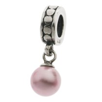 Sterling Silver Swarovski Powder Rose Pearl Pendant Bead for European Charm Bracelets