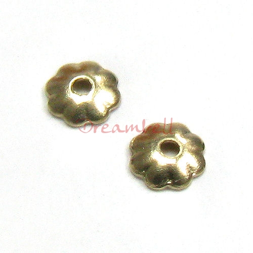 20X 14K Gold Filled Flower caps Bead 3mm